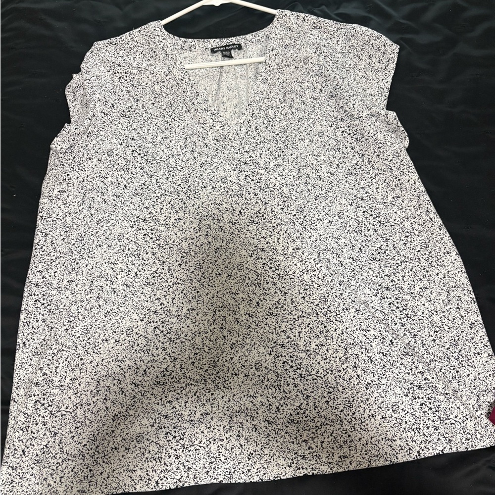 Hilary Radley Monochrome Abstract Blouse